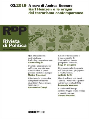 cover image of Rivista di Politica 3/2019